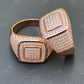 14K Rose Gold Hip Hop Icy Ring For Men  customdiamjewel   