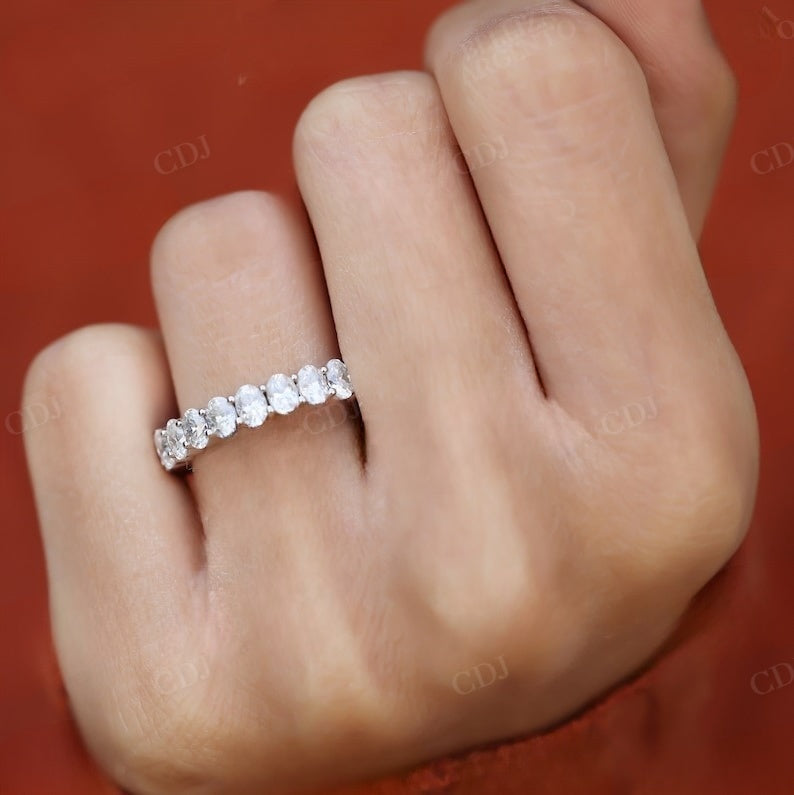 3.96 carat Oval Shape Natural Diamond Wedding Band  customdiamjewel   