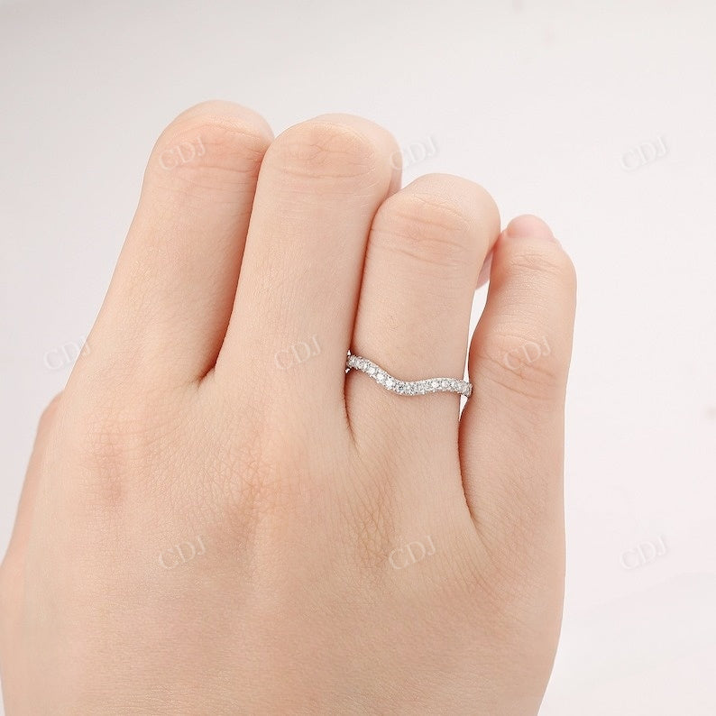 0.38CTW 3/4 Eternity Natural Dimaond Curved Wedding Band Wedding Band customdiamjewel   
