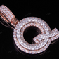 1.5" 1.5 CTW 14K Gold Real Diamond Custom 3D Initial 'Q' Letter Pendant CustomDiamJewel