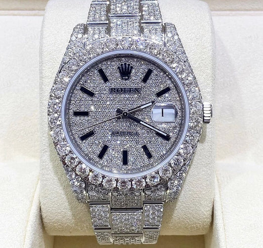 Luxury Hip Hop Rolex Oyster Diamond Watch customdiamjewel