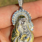 Virgin Mary Hip Hop Two Tone Pendant  customdiamjewel   