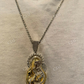 Virgin Mary Hip Hop Two Tone Pendant  customdiamjewel   