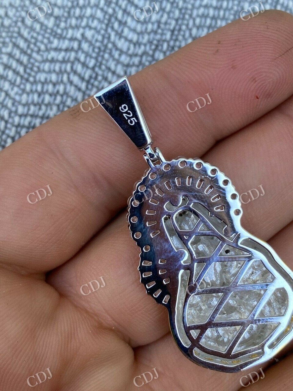 Virgin Mary Hip Hop Two Tone Pendant  customdiamjewel   