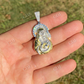 Virgin Mary Hip Hop Two Tone Pendant  customdiamjewel   