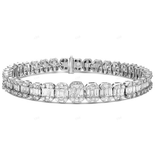 Premium VVS1 Moissanite Tennis Bracelet Luxury Handcrafted Design CustomDiamJewel