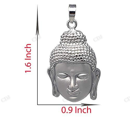 Sterling Silver Solid Buddha Pendant hip hop jewelry CustomDiamJewel