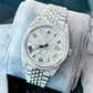 Customized Rainbow Numbers Rolex Moissanite Watch customdiamjewel