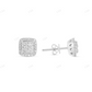Cushion Cut Moissanite Diamond Halo Stud Earrings Stud earrings CustomDiamJewel