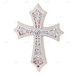 10K Gold Hollow Mesh Cross Lab Grown Diamond Pendant Hip Hop Pendent CustomDiamJewel