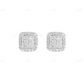 Cushion Cut Moissanite Diamond Halo Stud Earrings Stud earrings CustomDiamJewel