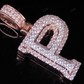 1.5" 1.7 CTW 14K Two Tone Gold Real Diamond Custom Initial 'P' Letter Pendant CustomDiamJewel