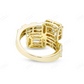 10K Gold Square Accent Baguette Diamond Wrap Ring hip hop jewelry CustomDiamJewel
