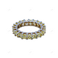 Emerald Cut Yellow Moissanite Eternity Band hip hop jewelry customdiamjewel