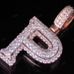 1.5" 1.7 CTW 14K Two Tone Gold Real Diamond Custom Initial 'P' Letter Pendant CustomDiamJewel