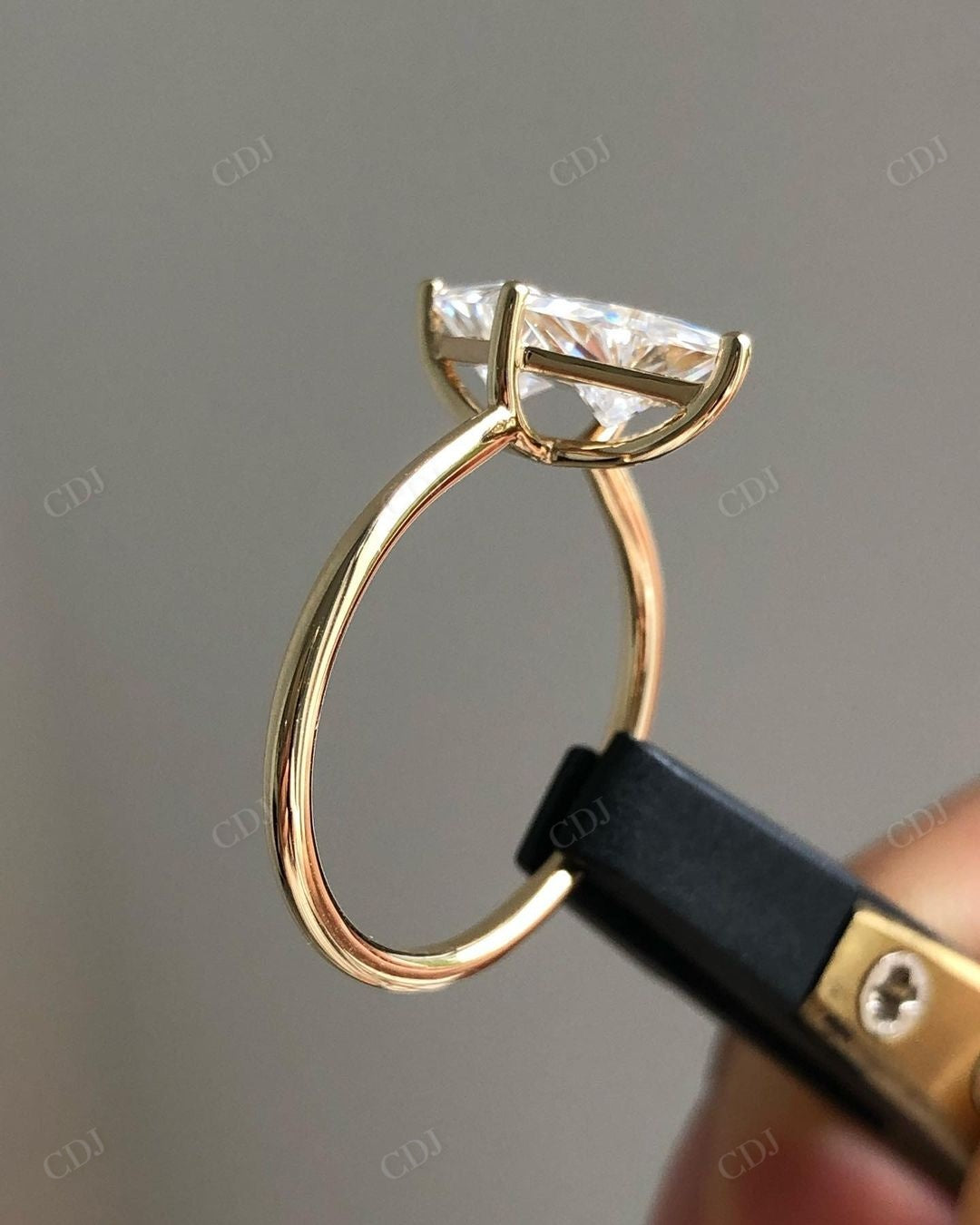 Lozenge Cut Lab Grown Diamond Bridal Ring customdiamjewel