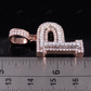 1.5" 1.7 CTW 14K Two Tone Gold Real Diamond Custom Initial 'P' Letter Pendant CustomDiamJewel