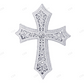 10K Gold Hollow Mesh Cross Lab Grown Diamond Pendant Hip Hop Pendent CustomDiamJewel