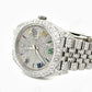 Customized Rainbow Numbers Rolex Moissanite Watch customdiamjewel