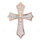 10K Gold Hollow Mesh Cross Lab Grown Diamond Pendant Hip Hop Pendent CustomDiamJewel