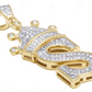 1.75" 0.50 CTW 10K Gold Natural Diamond Crown Initial "S" Pendant CustomDiamJewel