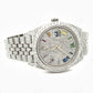 Customized Rainbow Numbers Rolex Moissanite Watch customdiamjewel