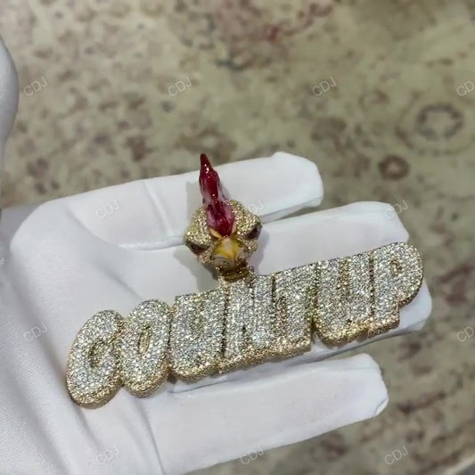 Party Wear 18K Yellow Gold Diamond "COUNTUP" Name Pendant hip hop jewelry CustomDiamJewel   