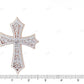 10K Gold Hollow Mesh Cross Lab Grown Diamond Pendant Hip Hop Pendent CustomDiamJewel