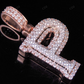1.5" 1.7 CTW 14K Two Tone Gold Real Diamond Custom Initial 'P' Letter Pendant CustomDiamJewel