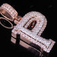 1.5" 1.7 CTW 14K Two Tone Gold Real Diamond Custom Initial 'P' Letter Pendant CustomDiamJewel