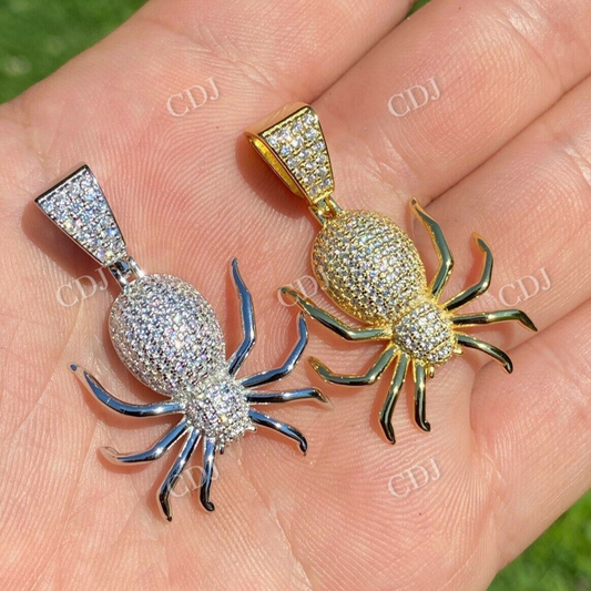 925 Sterling Silver Spider Hip Hop Pendant  customdiamjewel   