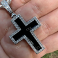 925 Sterling Silver Black Enamel Cross Pendant  customdiamjewel   