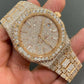 Full Yellow AP Moissanite Diamond Watch customdiamjewel