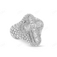 Sterling silver Moissanite Gold Plated Cross Baguette Diamond Ring hip hop jewelry CustomDiamJewel