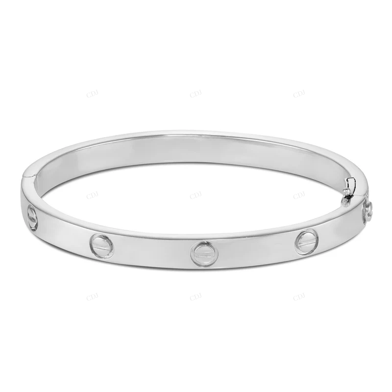 Luxury Cartier Style Love Bangle Bracelet in 18K Gold Plated Finish CustomDiamJewel