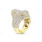 Sterling silver Moissanite Gold Plated Cross Baguette Diamond Ring hip hop jewelry CustomDiamJewel