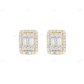 Baguette illusion Moissanite Diamond Stud Earrings Stud earrings CustomDiamJewel