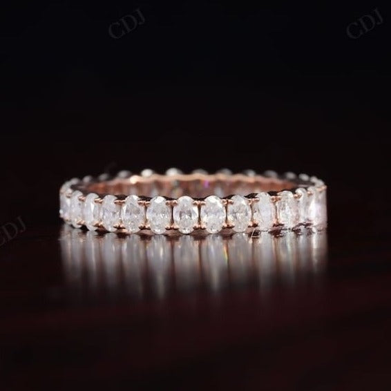 3.50CTW Oval Lab Grown Diamond Bridal Matching Band  customdiamjewel 10KT Rose Gold VVS-EF