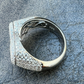 Baguette Diamond Heart Shape Iced Hip Hop Ring  customdiamjewel   