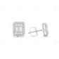 Baguette illusion Moissanite Diamond Stud Earrings Stud earrings CustomDiamJewel