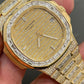 Full Yelllow Patek Philippe Iced Out Moissanite Diamond Custom Watch customdiamjewel