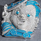 Iced Out Diamond Face Blue Enamel Pendant hip hop jewelry customdiamjewel   