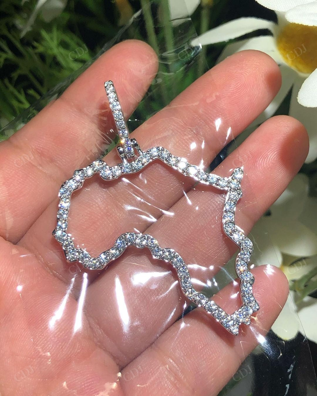 Custom Lab Grown Diamond Handmade Pendant customdiamjewel