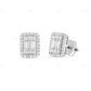Baguette illusion Moissanite Diamond Stud Earrings Stud earrings CustomDiamJewel