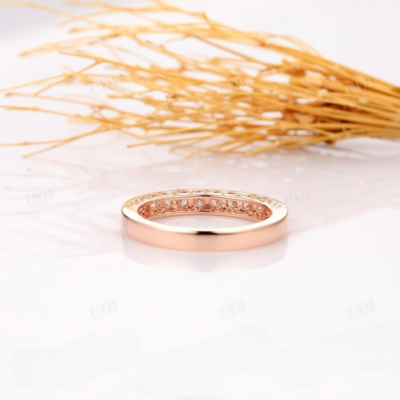 0.24CTW Natural Diamond Channel Set Filigree Wedding Band Wedding Band customdiamjewel   