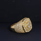 Sterling Silver Moissanite Round Cluster Ring hip hop ring customdiamjewel