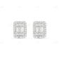 Baguette illusion Moissanite Diamond Stud Earrings Stud earrings CustomDiamJewel