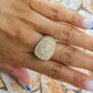 Sterling Silver Moissanite Round Cluster Ring hip hop ring customdiamjewel