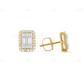 Baguette illusion Moissanite Diamond Stud Earrings Stud earrings CustomDiamJewel