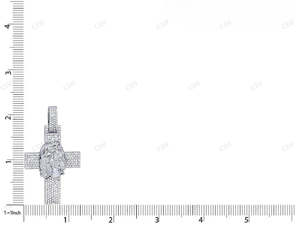 2.0 CTW Jesus on Cross 10K Gold Lab Grown Diamond Pendant Hip Hop Pendent CustomDiamJewel